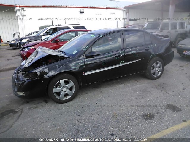 1G8AL55FX7Z180643 - 2007 SATURN ION LEVEL 3 BLACK photo 2