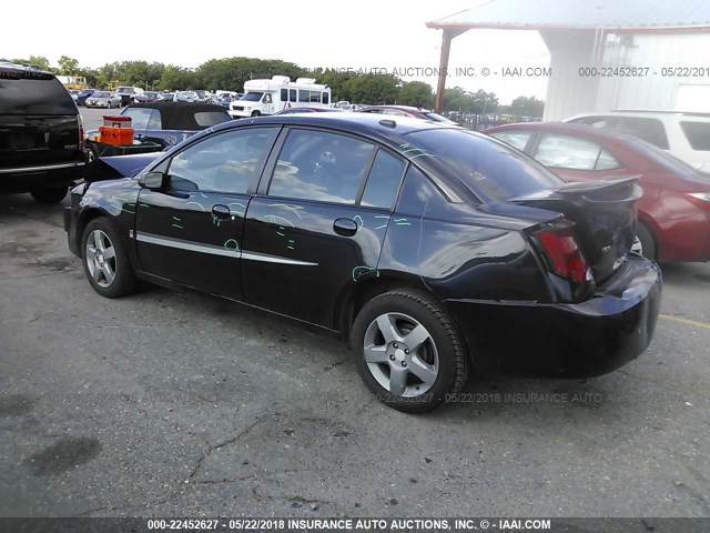 1G8AL55FX7Z180643 - 2007 SATURN ION LEVEL 3 BLACK photo 3