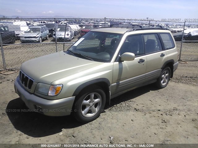 JF1SF65521H728961 - 2001 SUBARU FORESTER S TAN photo 2