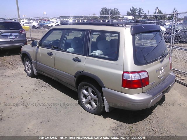 JF1SF65521H728961 - 2001 SUBARU FORESTER S TAN photo 3