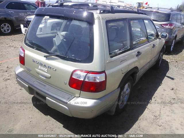 JF1SF65521H728961 - 2001 SUBARU FORESTER S TAN photo 4