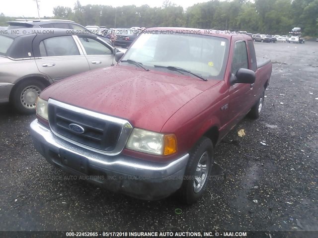 1FTYR44U34PA23363 - 2004 FORD RANGER SUPER CAB RED photo 2