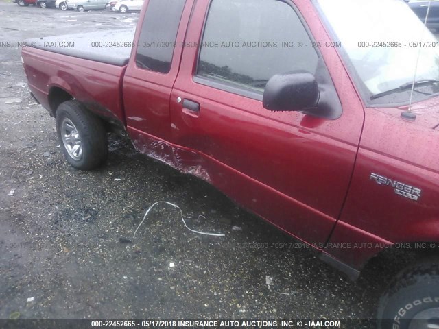 1FTYR44U34PA23363 - 2004 FORD RANGER SUPER CAB RED photo 6