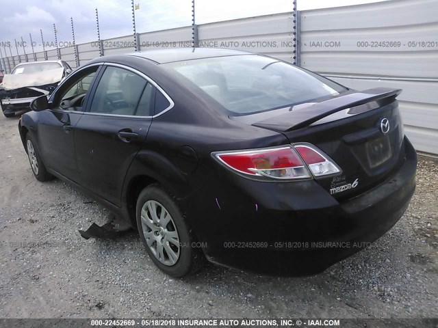 1YVHZ8BH5B5M26289 - 2011 MAZDA 6 I PURPLE photo 3