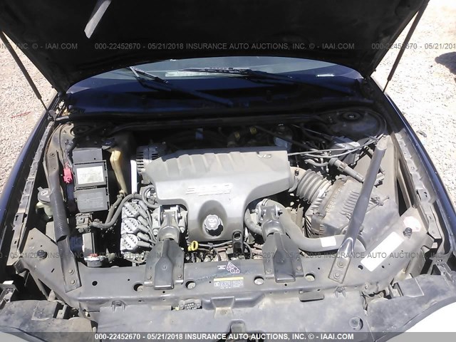 2G1WX15K829365680 - 2002 CHEVROLET MONTE CARLO SS შავი ფოტო 10