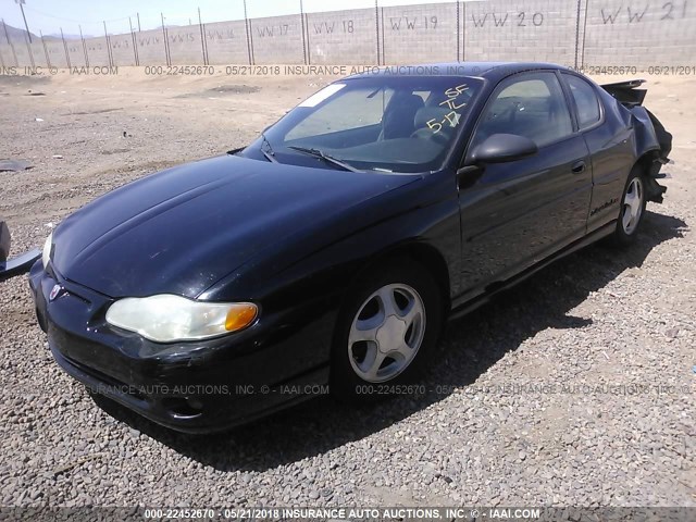 2G1WX15K829365680 - 2002 CHEVROLET MONTE CARLO SS შავი ფოტო 2