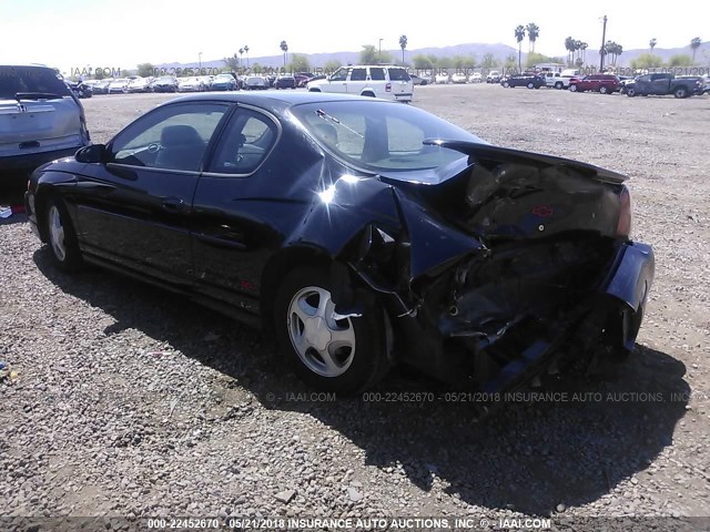 2G1WX15K829365680 - 2002 CHEVROLET MONTE CARLO SS შავი ფოტო 3