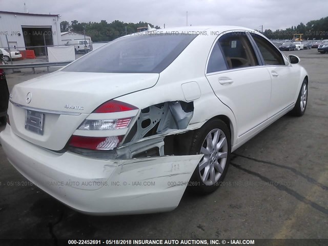 WDDNG86X17A140430 - 2007 MERCEDES-BENZ S 550 4MATIC WHITE photo 6