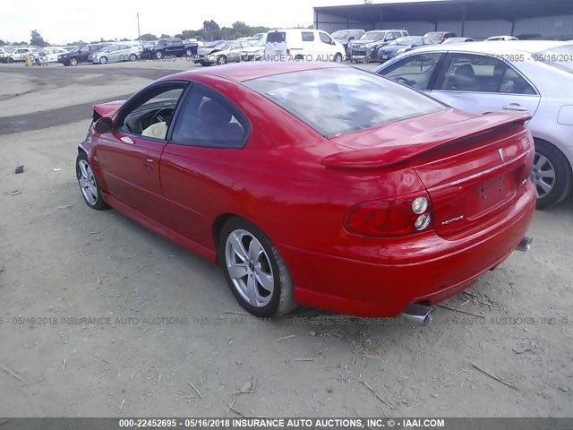 6G2VX12U85L460110 - 2005 PONTIAC GTO RED photo 3