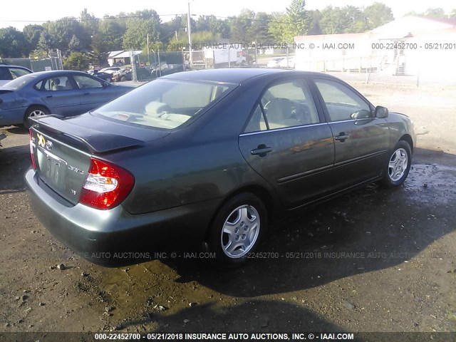 4T1BF30K33U047459 - 2003 TOYOTA CAMRY LE/XLE/SE ტურკოუსი ფოტო 4