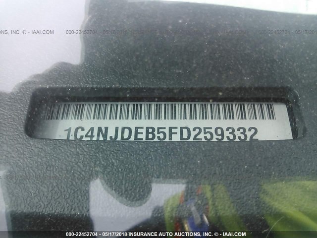 1C4NJDEB5FD259332 - 2015 JEEP COMPASS LATITUDE 黑色 照片 9
