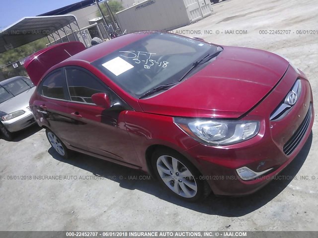 KMHCU4AE4CU264656 - 2012 HYUNDAI ACCENT GLS/GS/SE RED photo 1