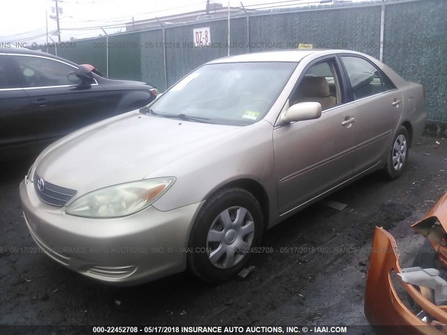 4T1BE32K52U072961 - 2002 TOYOTA CAMRY LE/XLE/SE 金色 照片 2