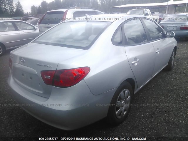 KMHDU46DX9U660605 - 2009 HYUNDAI ELANTRA GLS/SE SILVER photo 4