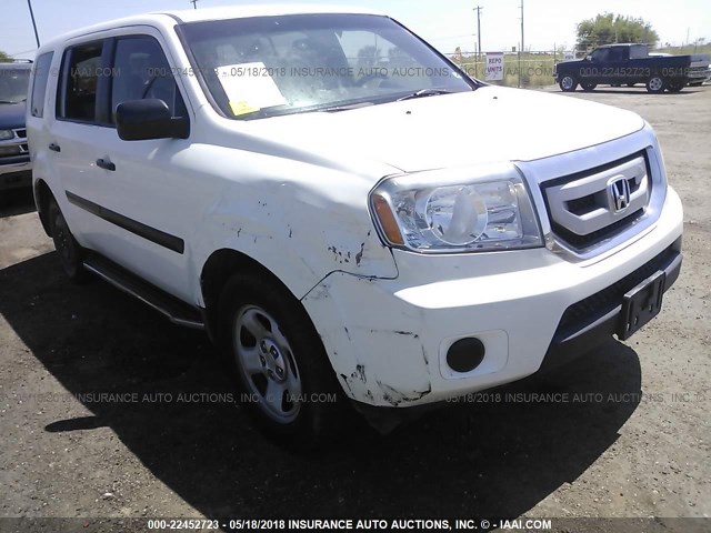 5FNYF3H23BB025908 - 2011 HONDA PILOT LX WHITE photo 6