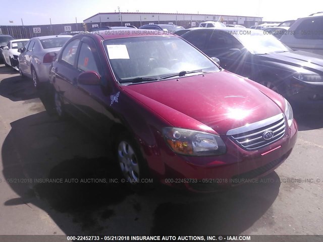 KNAFE221495613670 - 2009 KIA SPECTRA EX/LX/SX RED photo 1