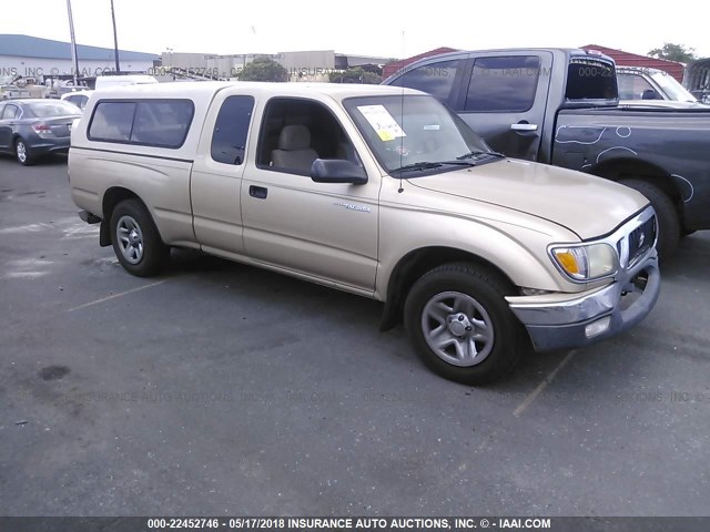 5TEVL52N62Z134629 - 2002 TOYOTA TACOMA XTRACAB GOLD photo 1