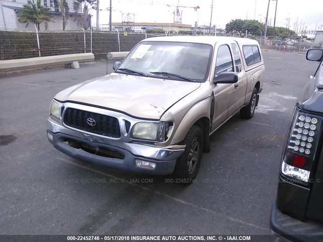 5TEVL52N62Z134629 - 2002 TOYOTA TACOMA XTRACAB GOLD photo 2