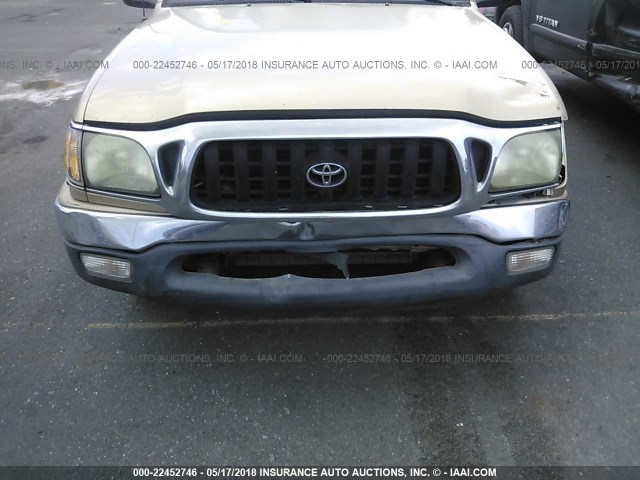 5TEVL52N62Z134629 - 2002 TOYOTA TACOMA XTRACAB GOLD photo 6