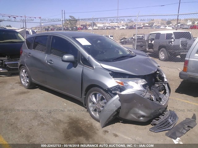 3N1CE2CP9EL392766 - 2014 NISSAN VERSA NOTE S/S PLUS/SV/SL SILVER photo 1