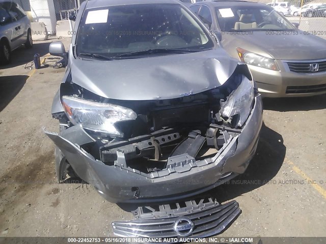 3N1CE2CP9EL392766 - 2014 NISSAN VERSA NOTE S/S PLUS/SV/SL SILVER photo 6