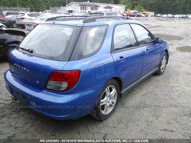 JF1GG29613G801440 - 2003 SUBARU IMPREZA WRX BLUE photo 4