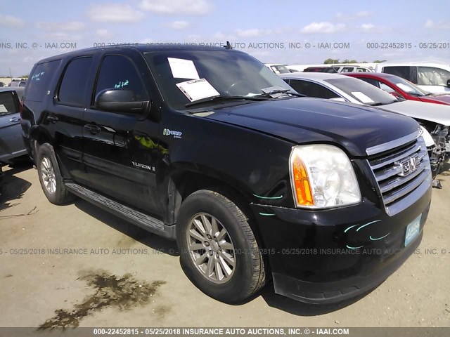 1GKFC13509R143803 - 2009 GMC YUKON HYBRID BLACK photo 1