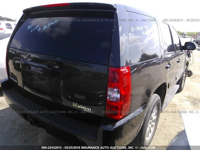 1GKFC13509R143803 - 2009 GMC YUKON HYBRID BLACK photo 4