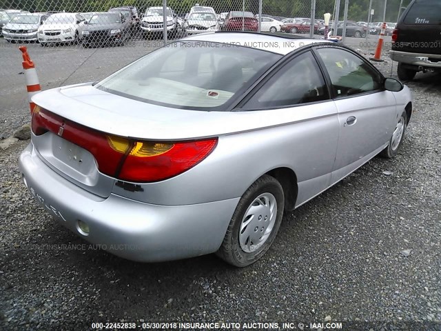 1G8ZP12822Z186256 - 2002 SATURN SC1 SILVER photo 4