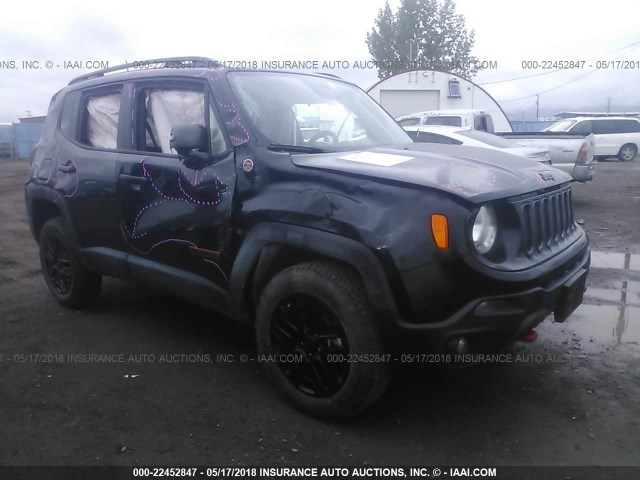 ZACCJBCB6JPG76192 - 2018 JEEP RENEGADE TRAILHAWK BLACK photo 1