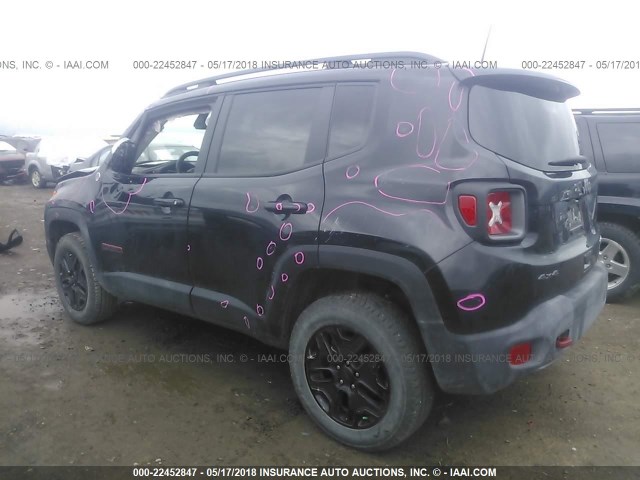 ZACCJBCB6JPG76192 - 2018 JEEP RENEGADE TRAILHAWK BLACK photo 3