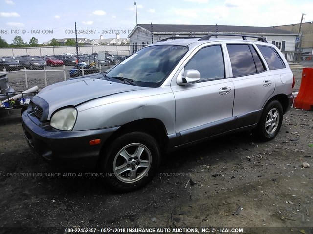 KM8SC73D23U469770 - 2003 HYUNDAI SANTA FE GLS/LX SILVER photo 2