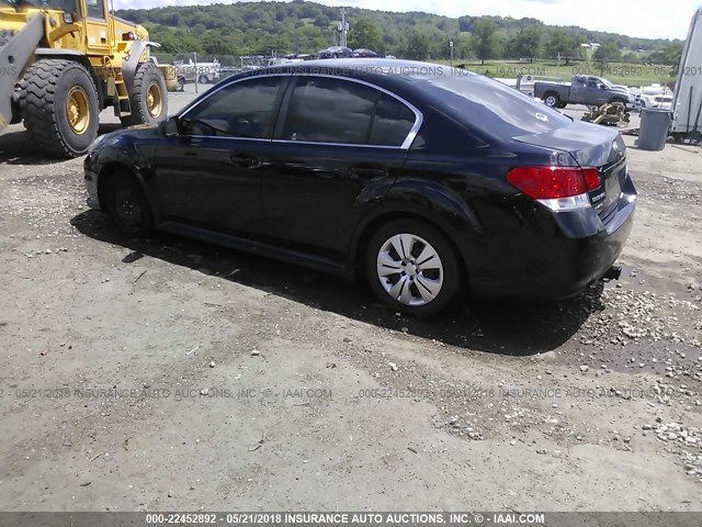 4S3BMAA65E1005816 - 2014 SUBARU LEGACY 2.5I BLACK photo 3