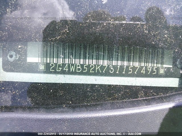 2G4WB52K731157495 - 2003 BUICK REGAL LS 银色 照片 9