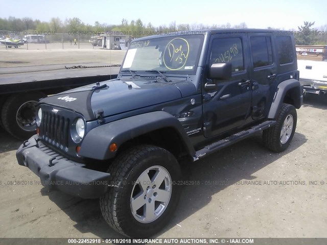 1J4GA39117L157290 - 2007 JEEP WRANGLER X BLUE photo 2