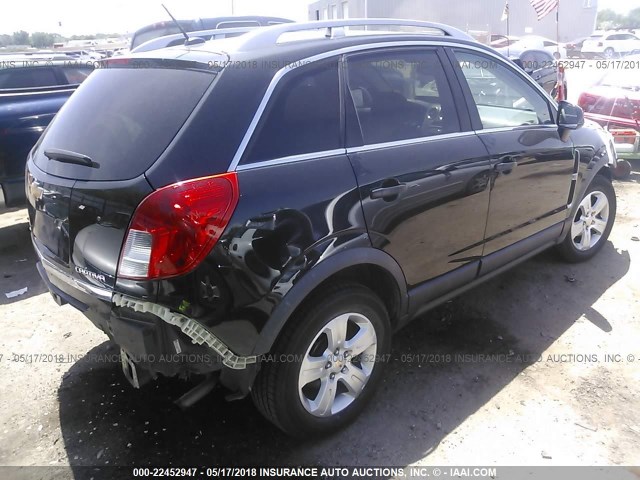 3GNAL2EK4DS637562 - 2013 CHEVROLET CAPTIVA LS BLACK photo 4