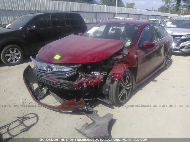 1HGCR2F55HA116657 - 2017 HONDA ACCORD SPORT 红色 照片 2