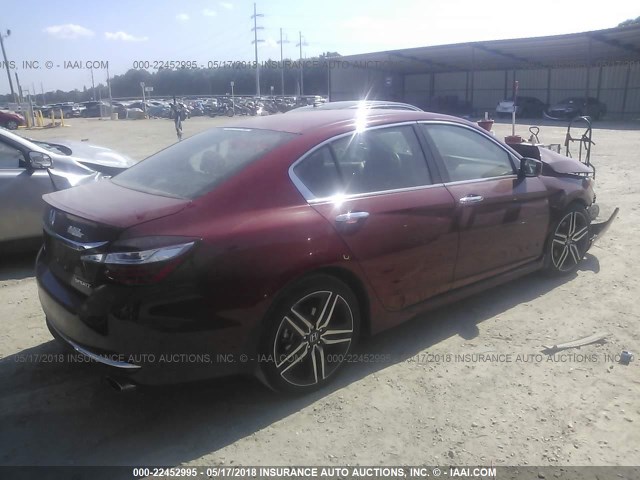 1HGCR2F55HA116657 - 2017 HONDA ACCORD SPORT 红色 照片 4