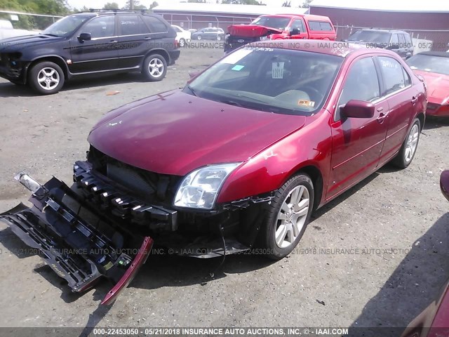 3FAHP08129R108151 - 2009 FORD FUSION SEL RED photo 2