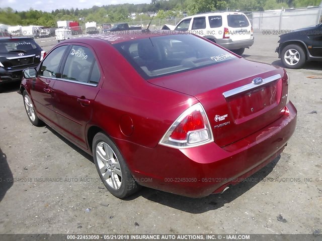 3FAHP08129R108151 - 2009 FORD FUSION SEL RED photo 3