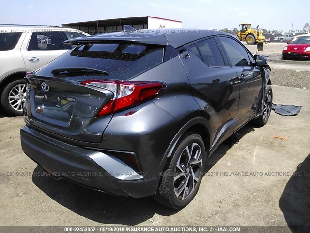 NMTKHMBX0JR004937 - 2018 TOYOTA C-HR XLE/XLE PREMIUM GRAY photo 4