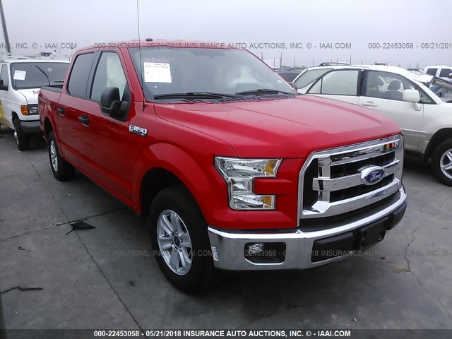 1FTEW1CF9HKC75618 - 2017 FORD F150 SUPERCREW RED photo 1