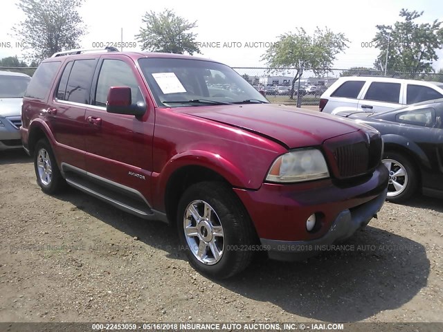 5LMEU88H44ZJ02382 - 2004 LINCOLN AVIATOR RED photo 1