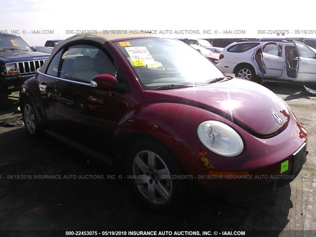 3VWPF31Y27M407521 - 2007 VOLKSWAGEN NEW BEETLE CONVERTIBLE RED photo 1