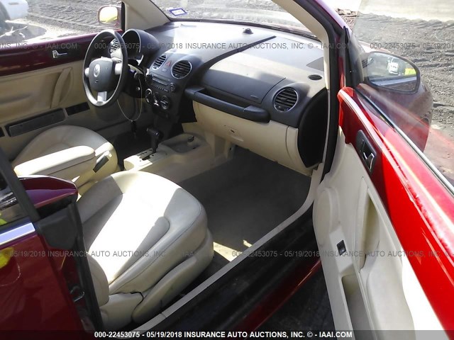 3VWPF31Y27M407521 - 2007 VOLKSWAGEN NEW BEETLE CONVERTIBLE RED photo 5