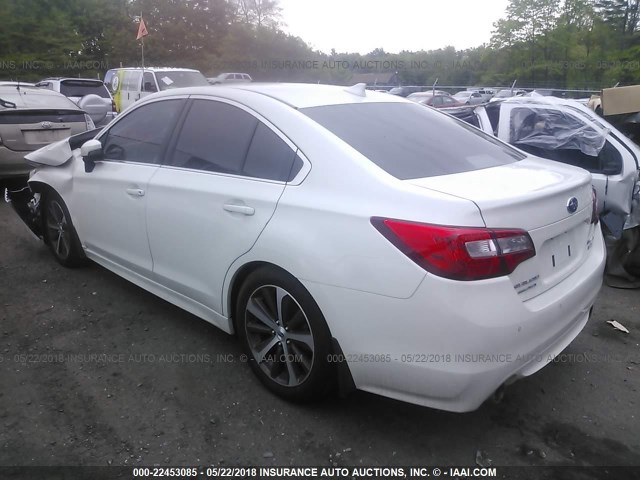 4S3BNEN62H3040708 - 2017 SUBARU LEGACY 3.6R LIMITED WHITE photo 3