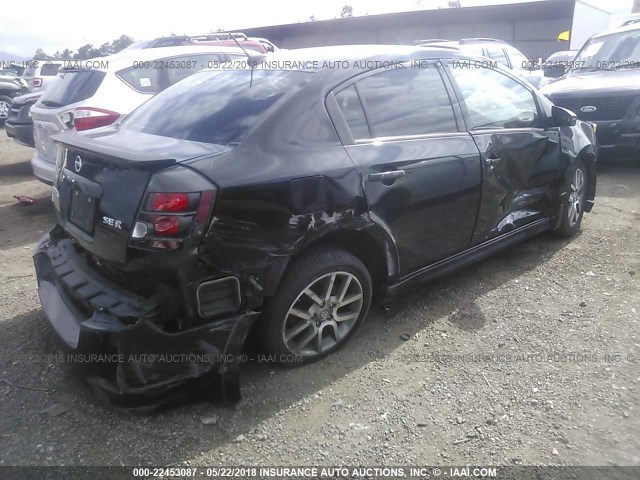 3N1BB61E78L707436 - 2008 NISSAN SENTRA SE-R BLACK photo 4