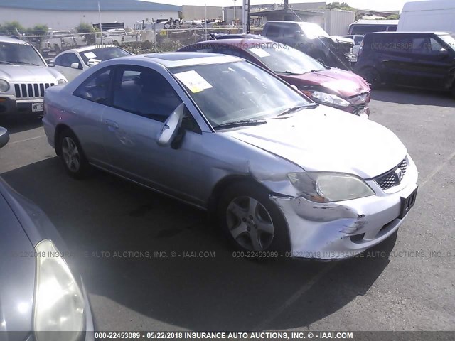 1HGEM22914L026565 - 2004 HONDA CIVIC EX SILVER photo 1