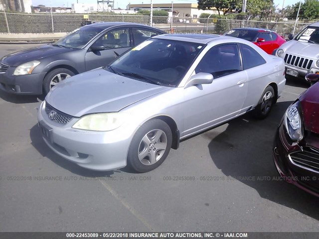1HGEM22914L026565 - 2004 HONDA CIVIC EX SILVER photo 2