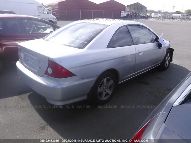 1HGEM22914L026565 - 2004 HONDA CIVIC EX SILVER photo 4